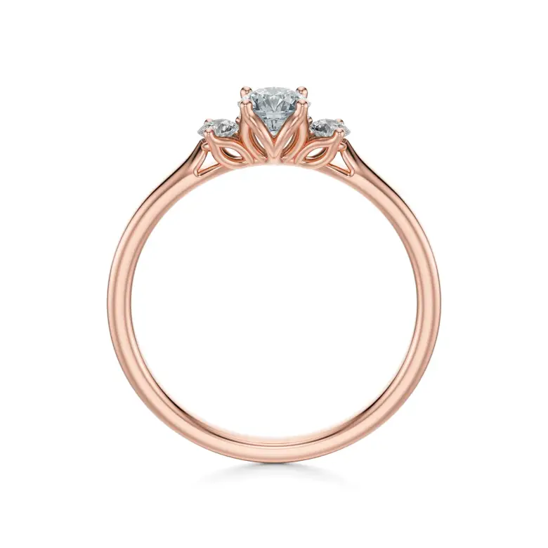 Pierścionek z różowego złota z diamentami AJPZ_091